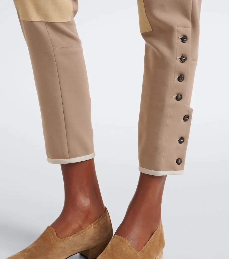 ELEVENTY Suede trimmed capris | Thumbnail 6 ELEVENTY Suede trimmed capris | Thumbnail 6
