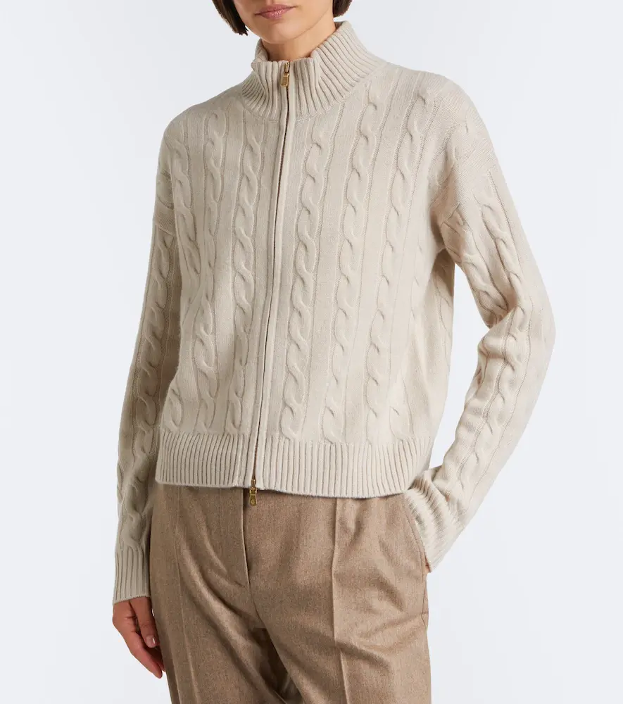 ELEVENTY Cable-knit cashmere zip-up sweater | Thumbnail 6
