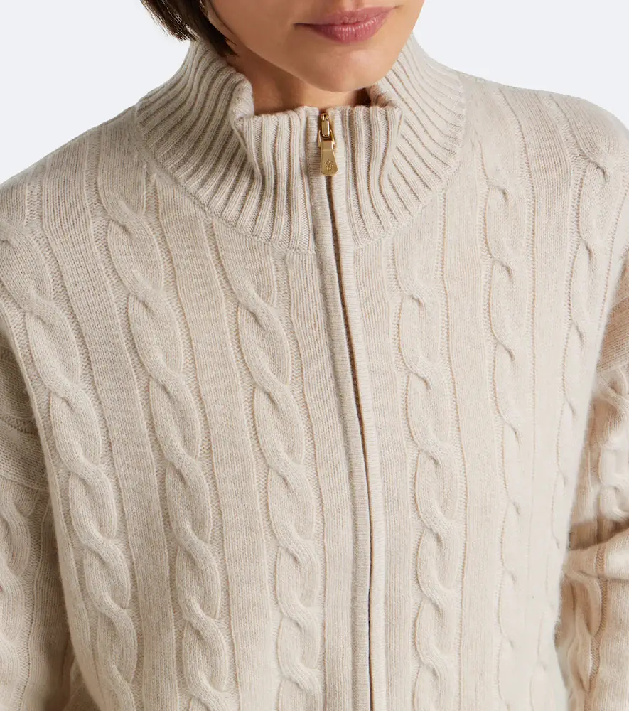 ELEVENTY Cable-knit cashmere zip-up sweater | Thumbnail 7