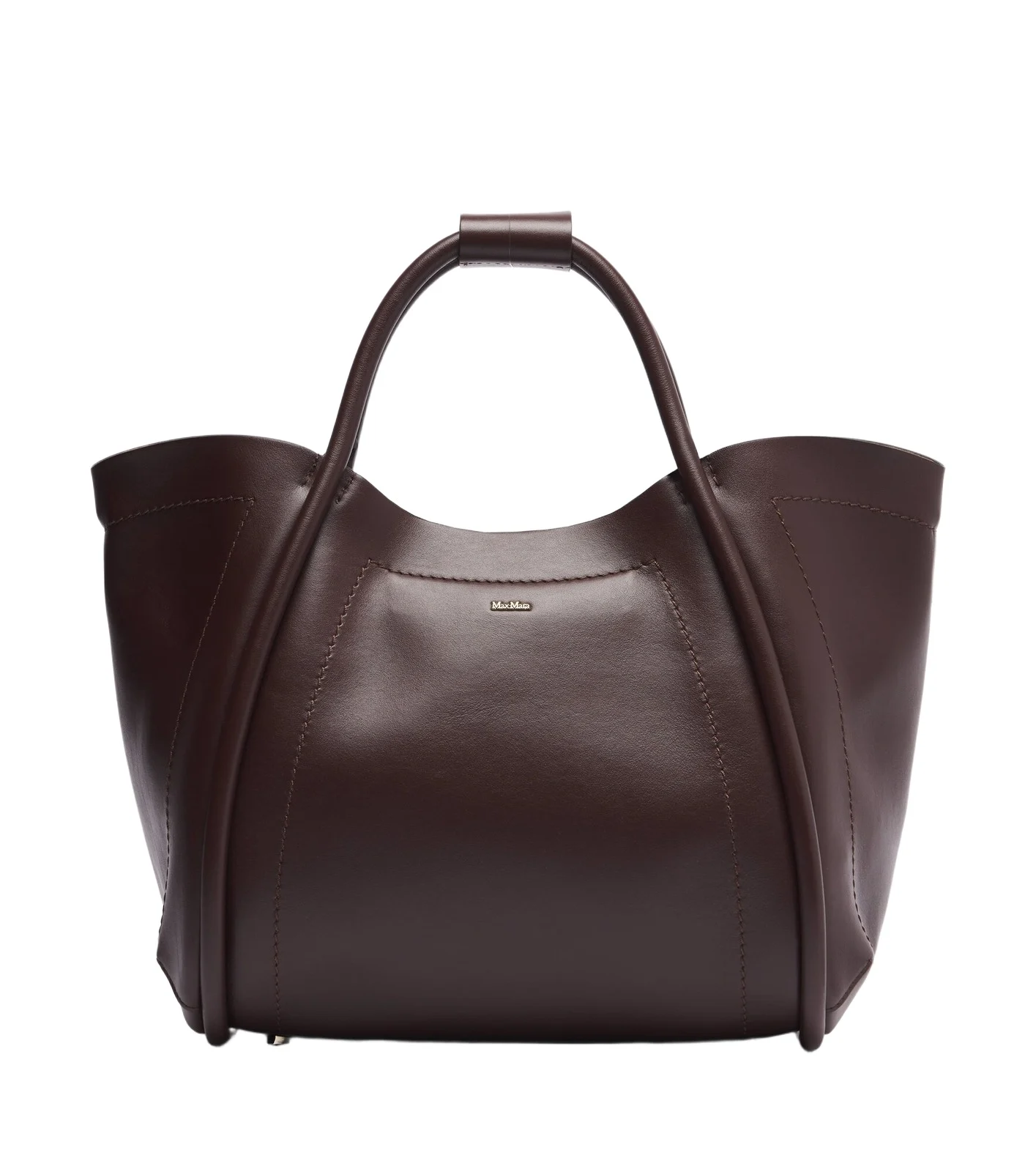 Medium leather top-handle bag