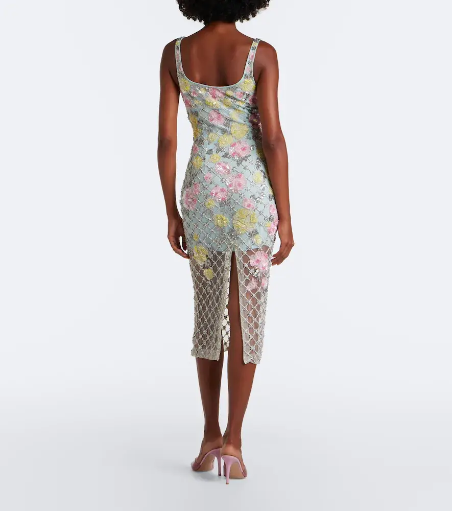 LA FUORI Là Fuori Celeste Jardin embellished midi dress | Thumbnail 5 LA FUORI Là Fuori Celeste Jardin embellished midi dress | Thumbnail 5