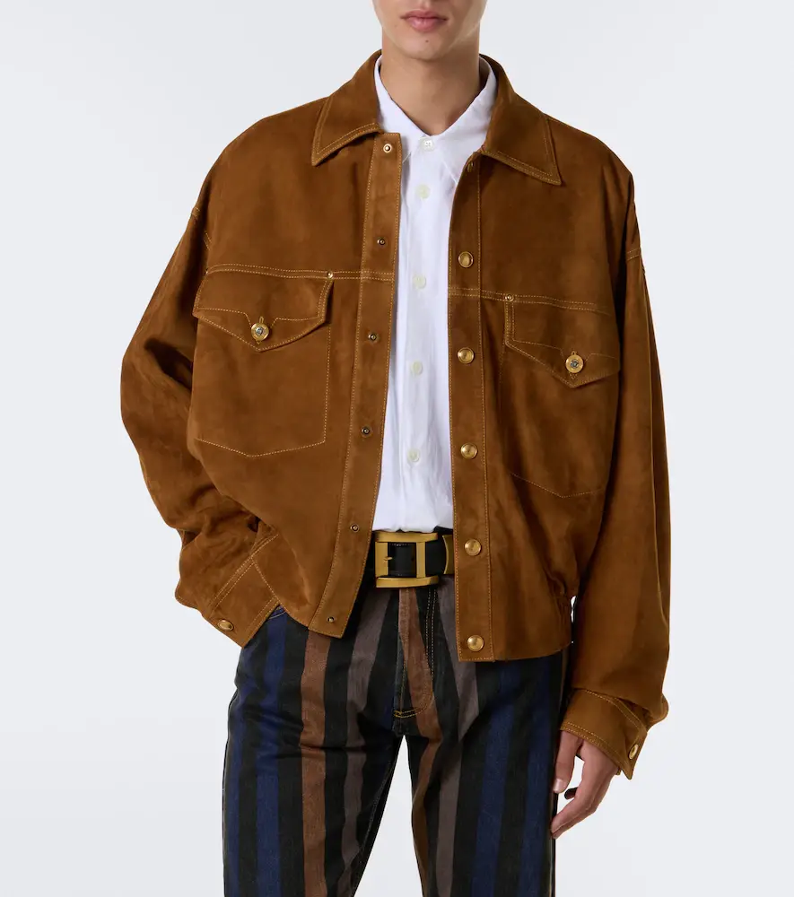 Versace Suede blouson jacket | Thumbnail 6