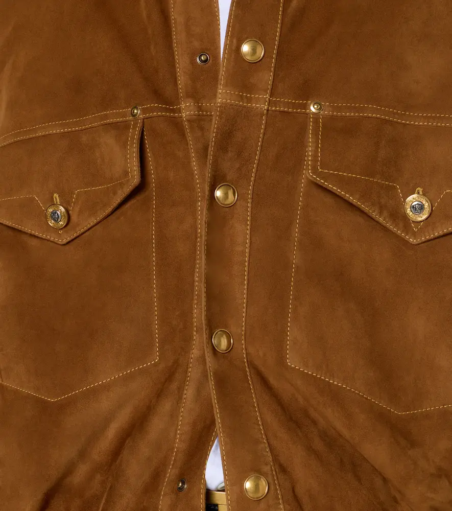Versace Suede blouson jacket | Thumbnail 8
