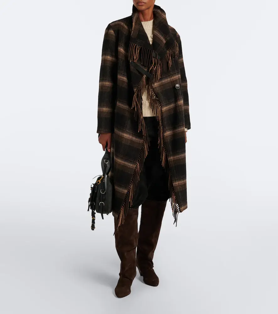 Marant Étoile Gihan plaid wool-blend coat | Thumbnail 3 Marant Étoile Gihan plaid wool-blend coat | Thumbnail 3