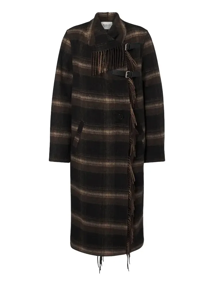 Gihan plaid wool-blend coat Gihan plaid wool-blend coat