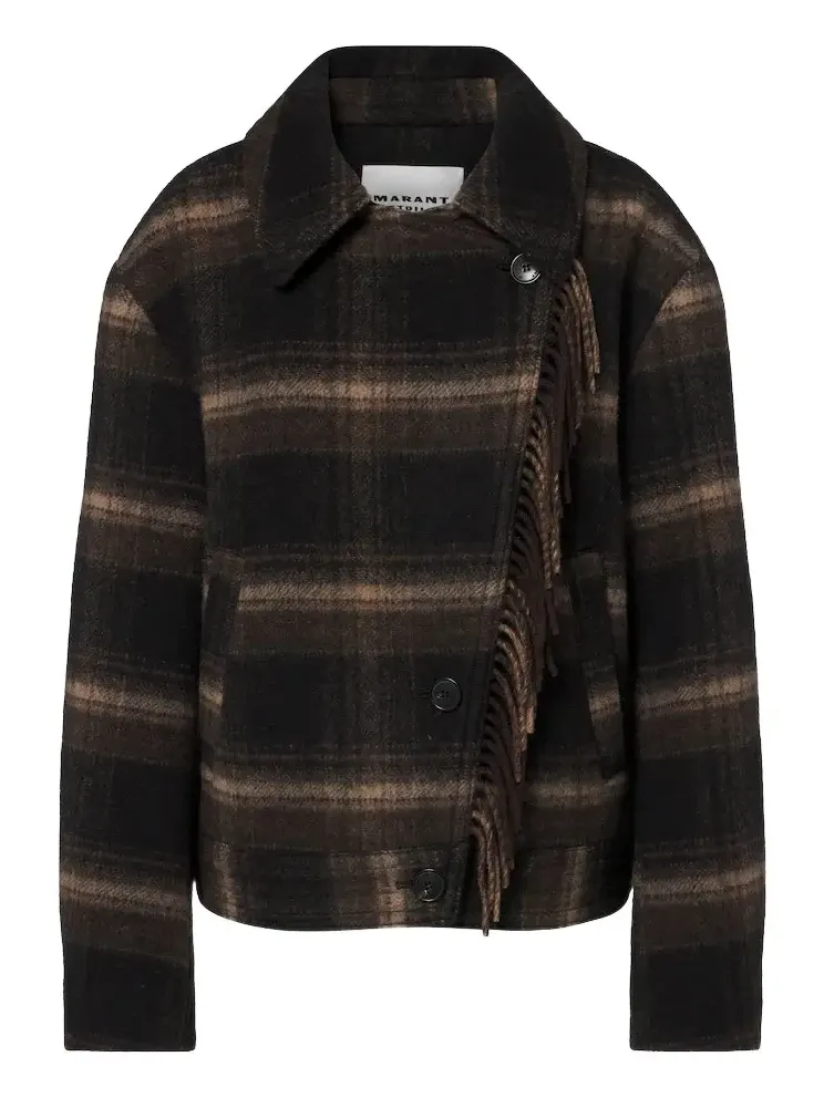 Galeane plaid wool-blend jacket