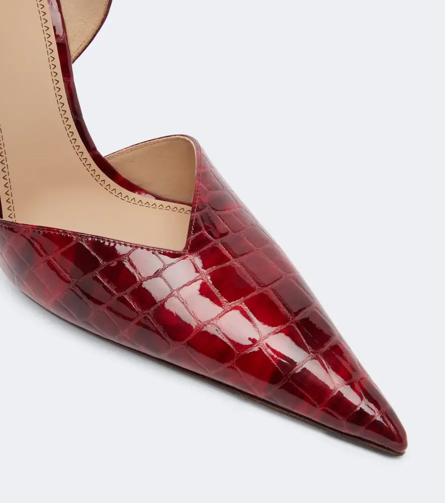 Victoria Beckham Victoria croc-effect leather pumps | Thumbnail 3