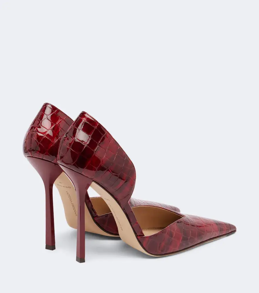 Victoria Beckham Victoria croc-effect leather pumps | Thumbnail 4