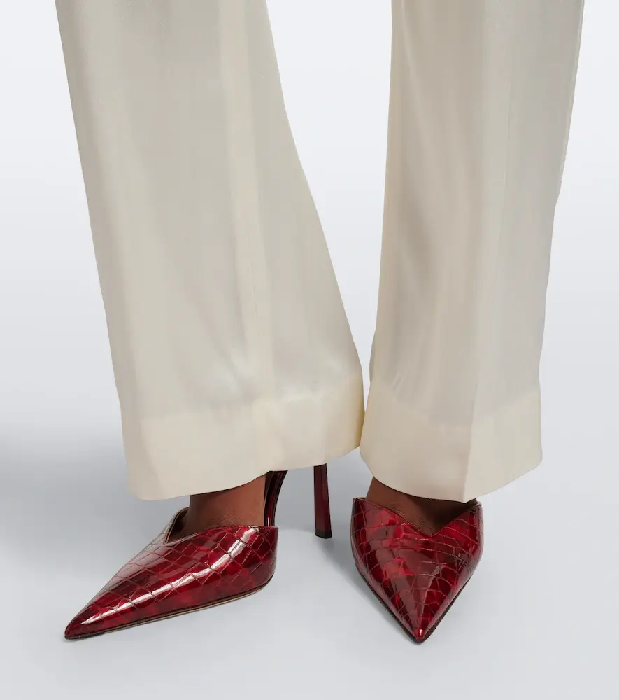 Victoria Beckham Victoria croc-effect leather pumps | Thumbnail 6