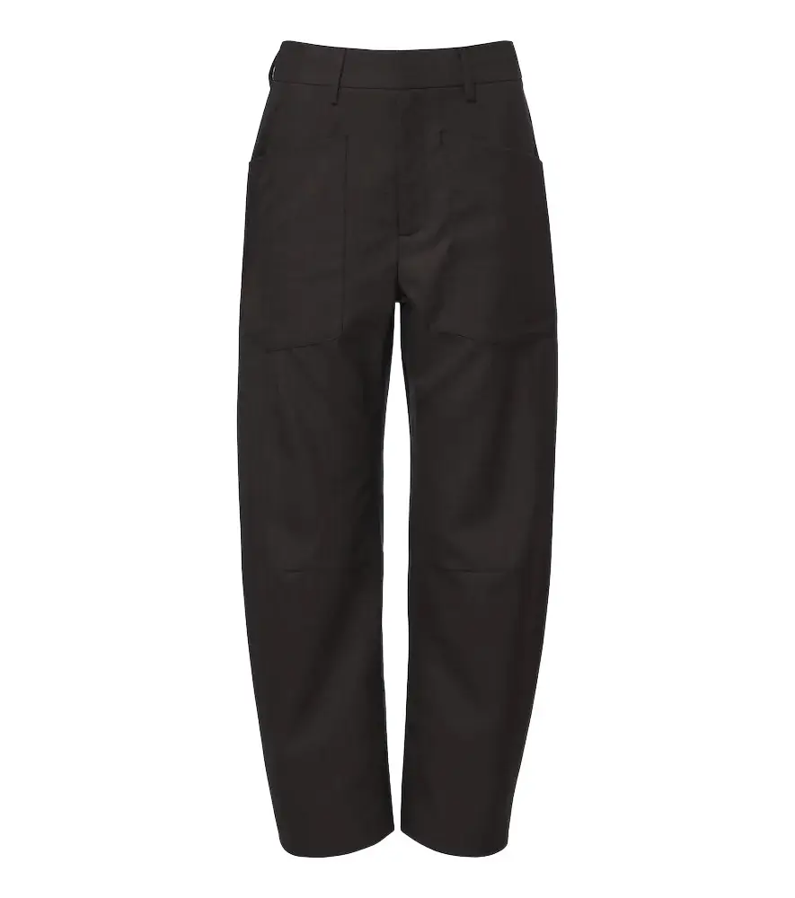 Nili Lotan Shon virgin wool barrel-leg pants