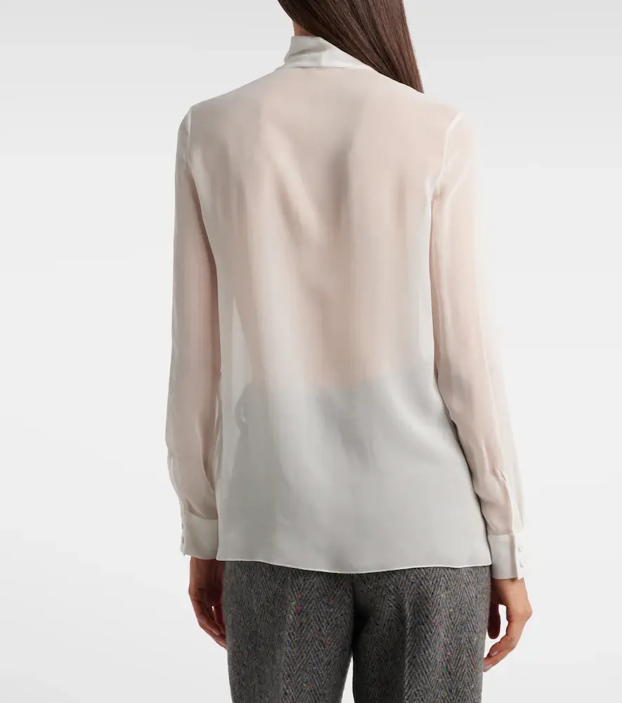 Gabriela Hearst Shildon tie-neck silk blouse | Thumbnail 4 Gabriela Hearst Shildon tie-neck silk blouse | Thumbnail 4
