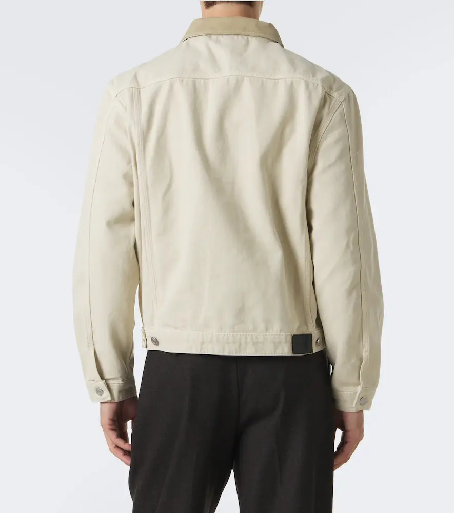 Frame Suede-trimmed cotton field jacket | Thumbnail 2