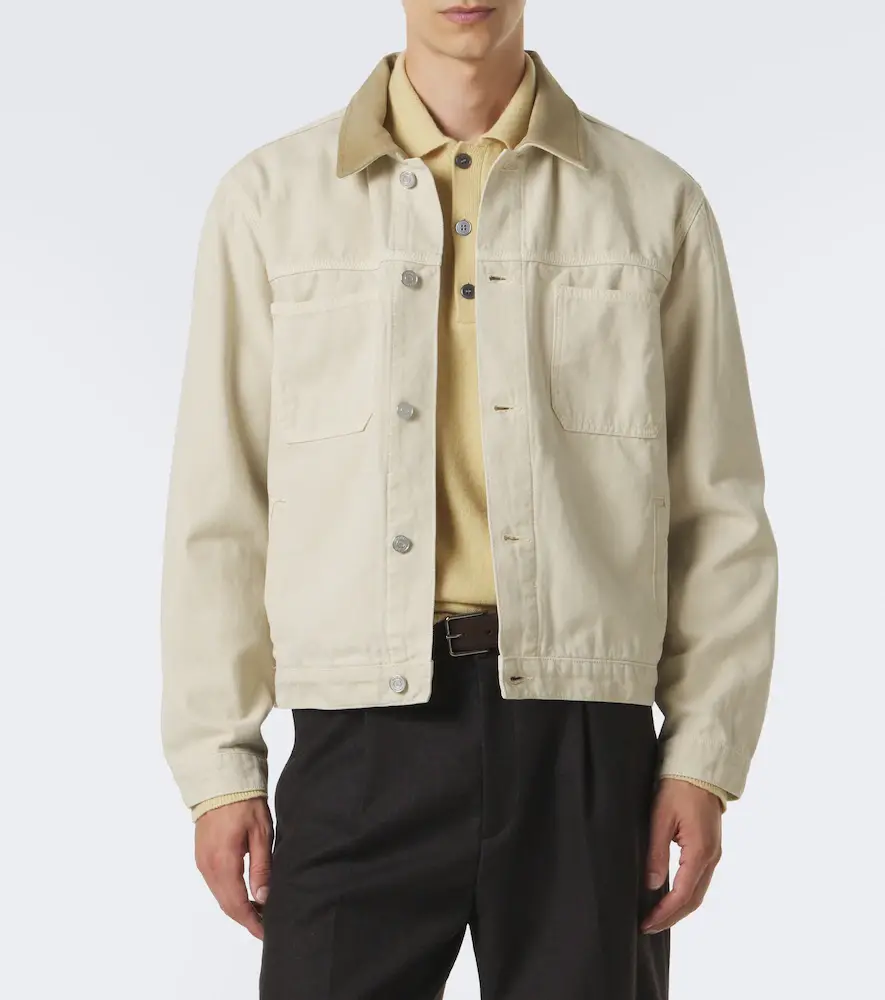 Frame Suede-trimmed cotton field jacket | Thumbnail 3
