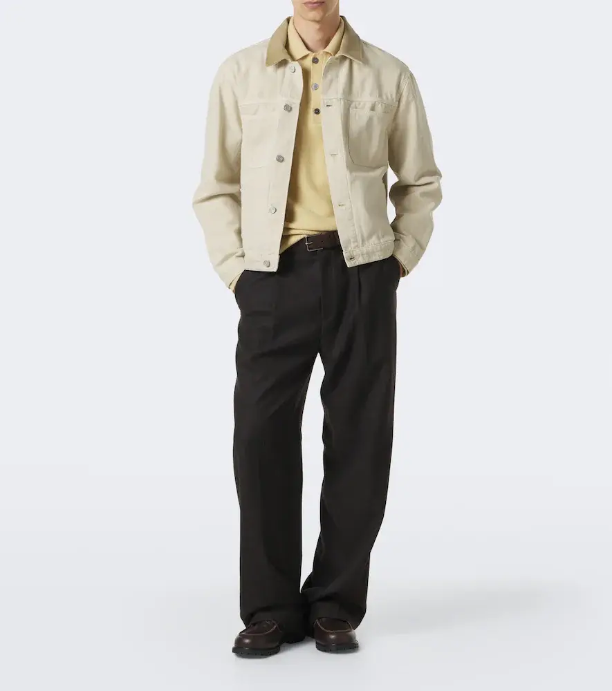 Frame Suede-trimmed cotton field jacket | Thumbnail 4