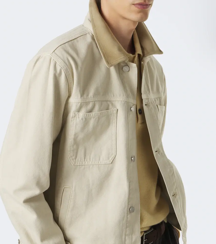 Frame Suede-trimmed cotton field jacket | Thumbnail 5