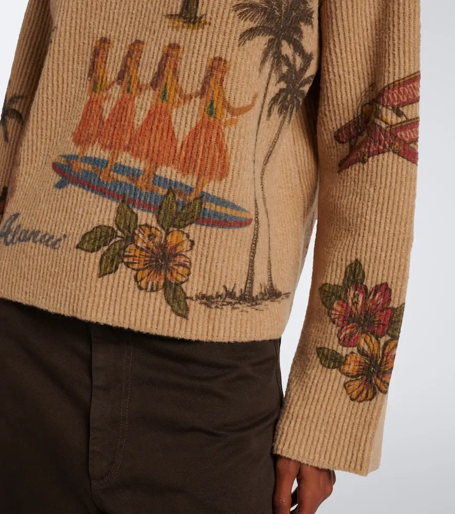 Alanui Decade printed wool and cotton-blend polo sweater | Thumbnail 6 Alanui Decade printed wool and cotton-blend polo sweater | Thumbnail 6