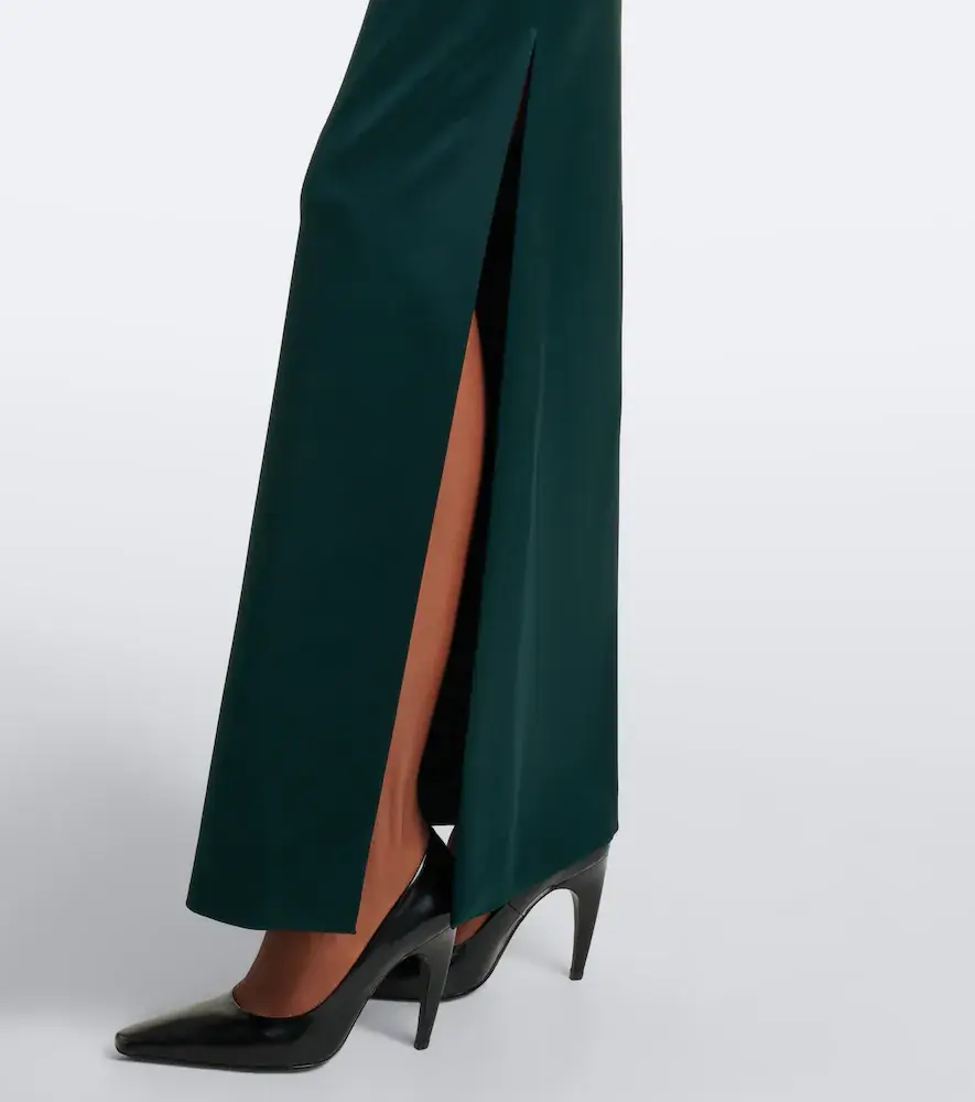 Max Mara Elegante ruched embellished satin cocktail dress | Thumbnail 3 Max Mara Elegante ruched embellished satin cocktail dress | Thumbnail 3
