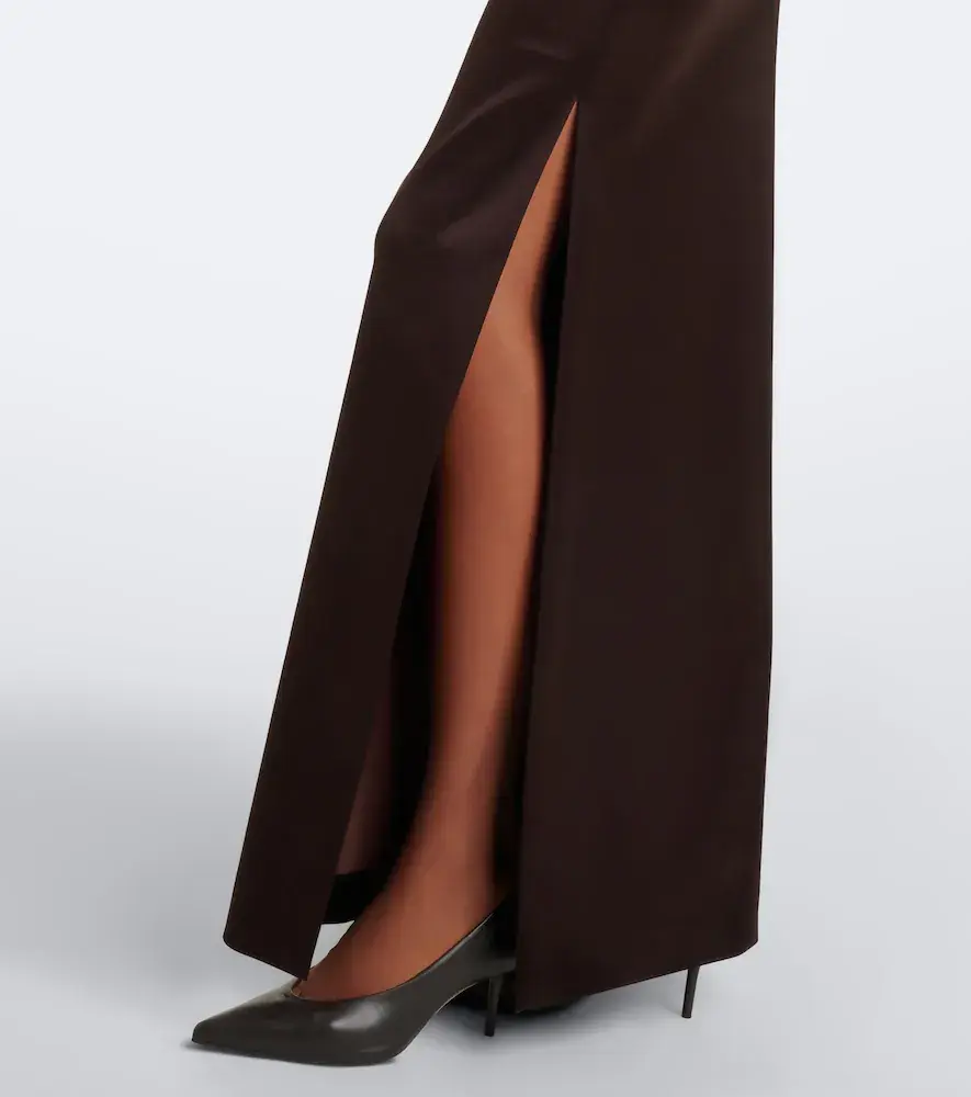 Max Mara Elegante ruched embellished satin cocktail dress | Thumbnail 3 Max Mara Elegante ruched embellished satin cocktail dress | Thumbnail 3