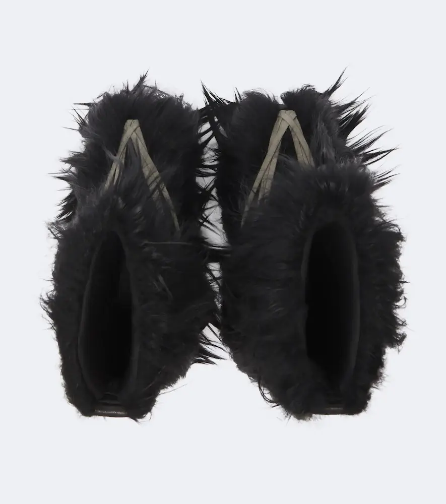 Rick Owens Megalace Lunar Mega shearling mid-calf boots | Thumbnail 2
