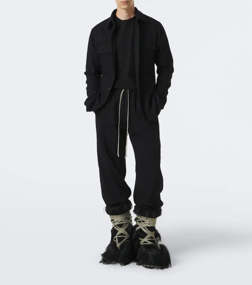 Rick Owens Megalace Lunar Mega shearling mid-calf boots | Thumbnail 7