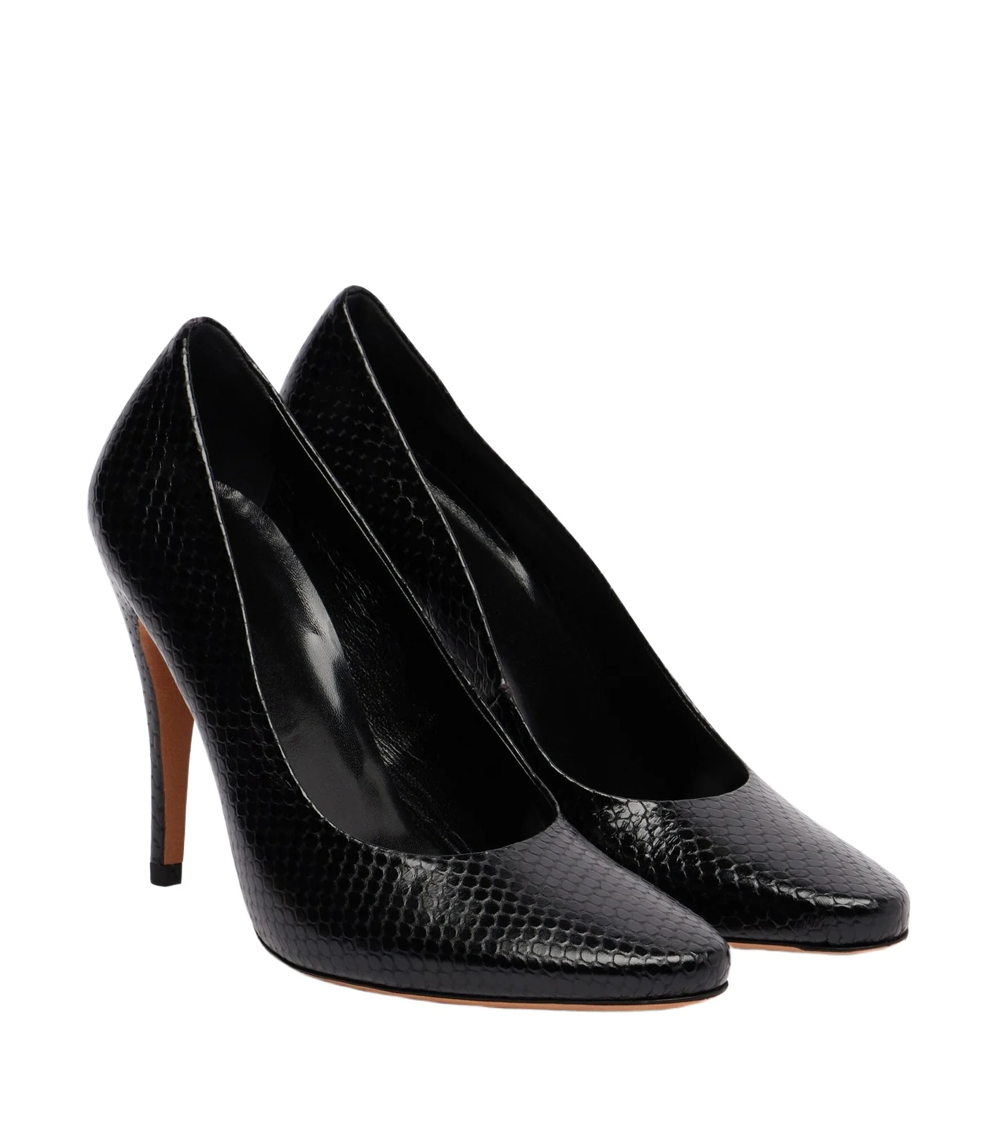 Jerry snake-effect leather pumps