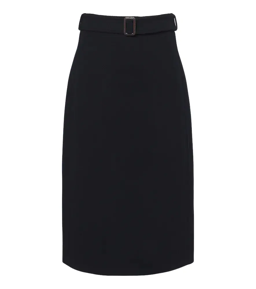 'S Max Mara 'S Max Mara Belted virgin wool midi skirt