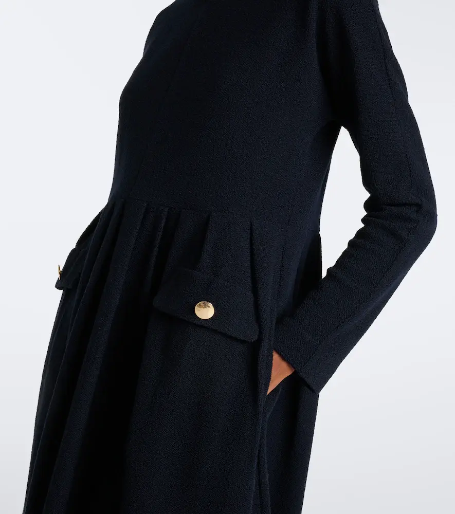 'S Max Mara 'S Max Mara Wool and cotton-blend midi dress | Thumbnail 3