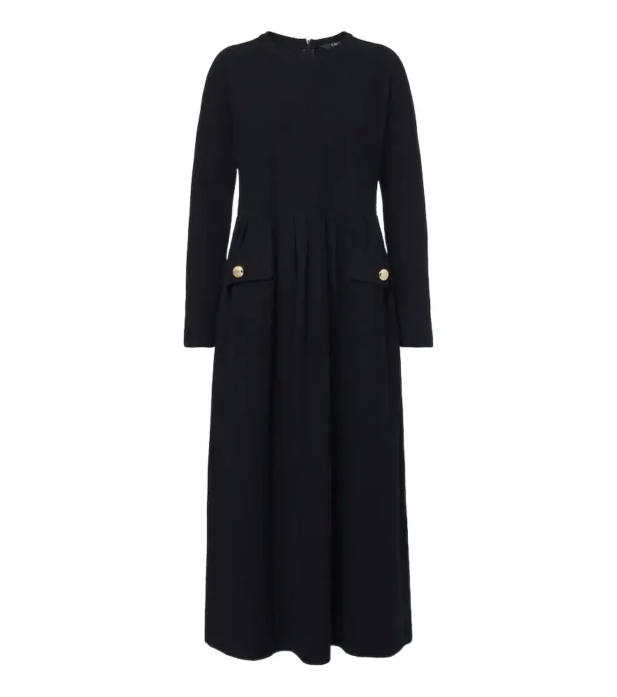 'S Max Mara 'S Max Mara Wool and cotton-blend midi dress