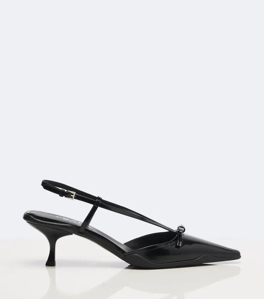 Prada Bow-detail leather slingback pumps | Thumbnail 2