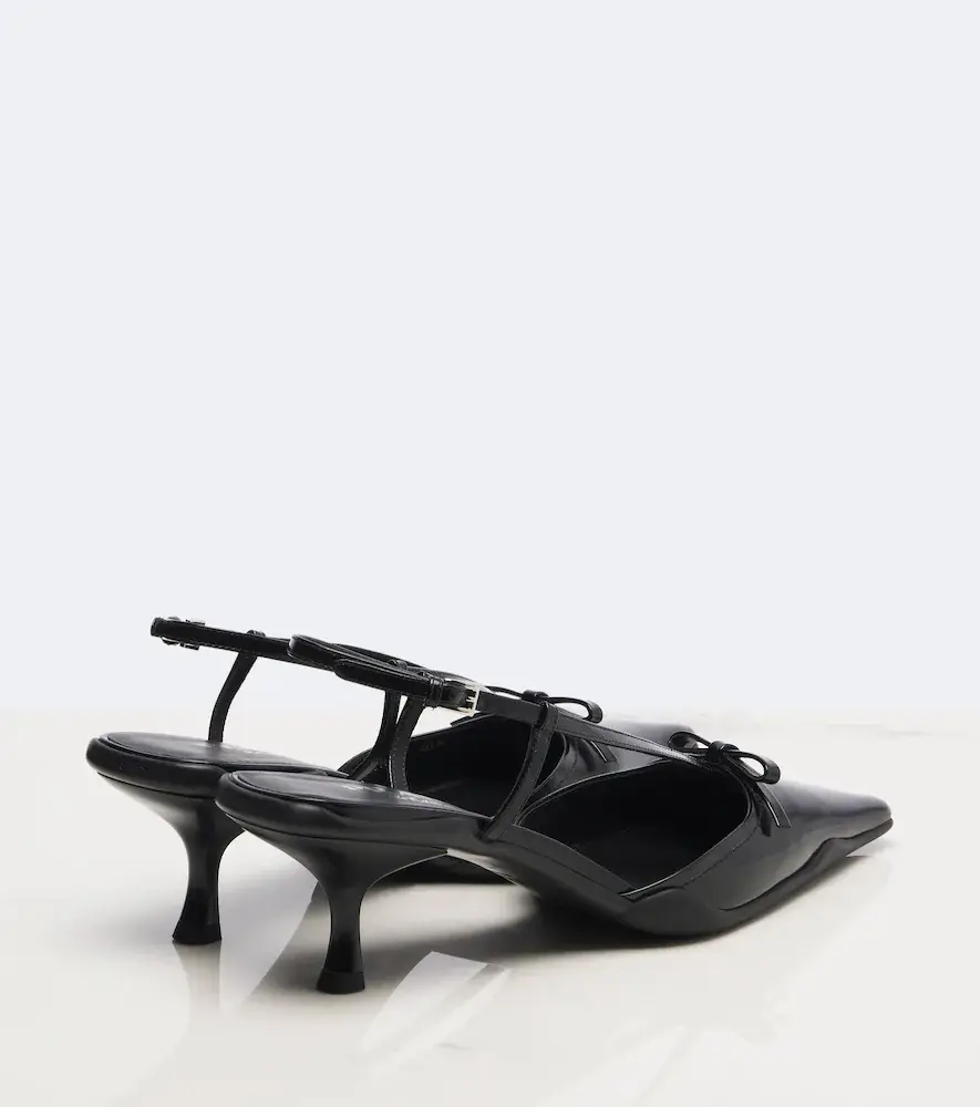 Prada Bow-detail leather slingback pumps | Thumbnail 4