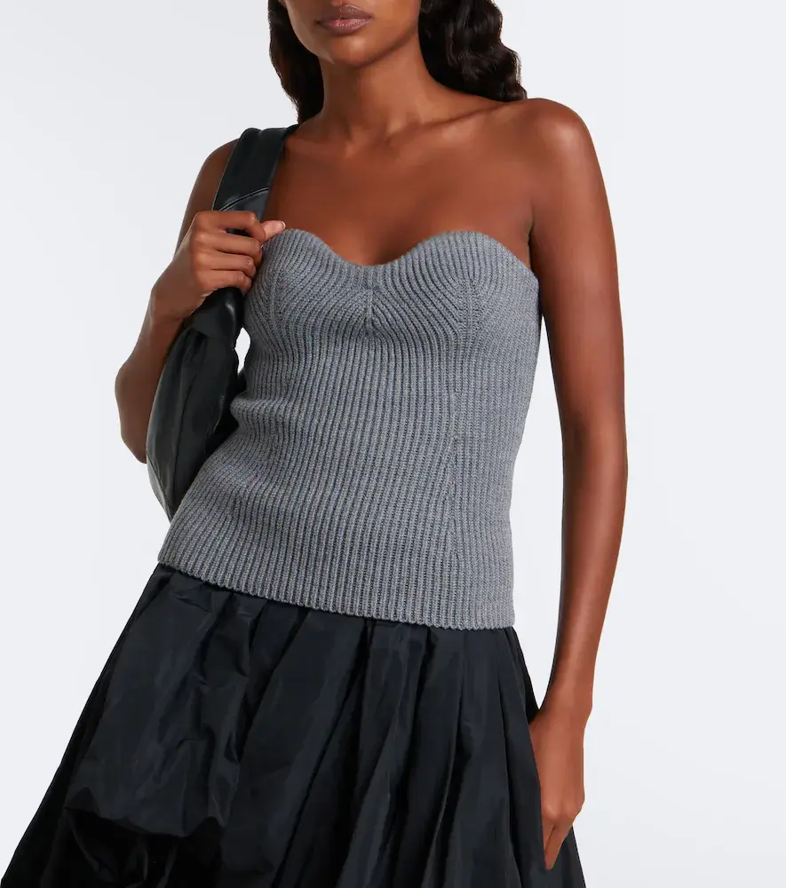 Jil Sander Wool-blend bustier top | Thumbnail 6