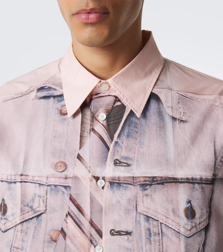 Acne Studios Trompe-l'ail cotton poplin shirt | Thumbnail 2