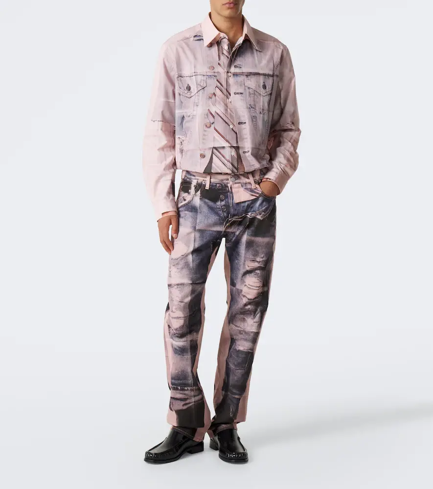 Acne Studios Trompe-l'ail cotton poplin shirt | Thumbnail 3