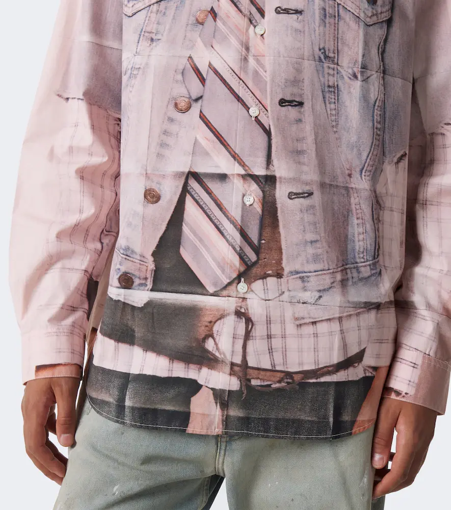 Acne Studios Trompe-l'ail cotton poplin shirt | Thumbnail 4