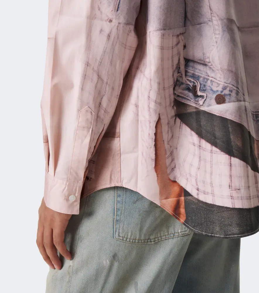 Acne Studios Trompe-l'ail cotton poplin shirt | Thumbnail 5