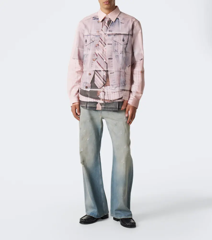 Acne Studios Trompe-l'ail cotton poplin shirt | Thumbnail 7