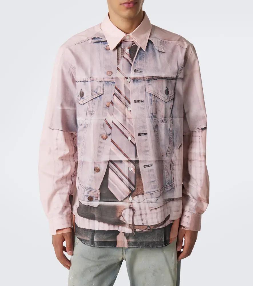 Acne Studios Trompe-l'ail cotton poplin shirt | Thumbnail 8