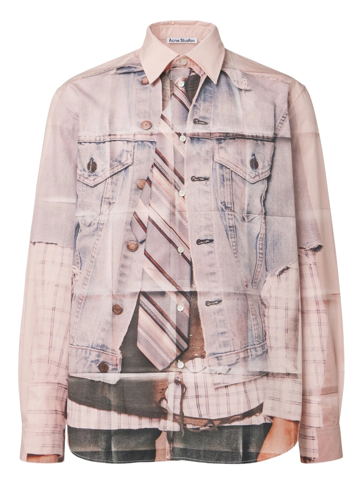 Acne Studios Trompe-l'ail cotton poplin shirt