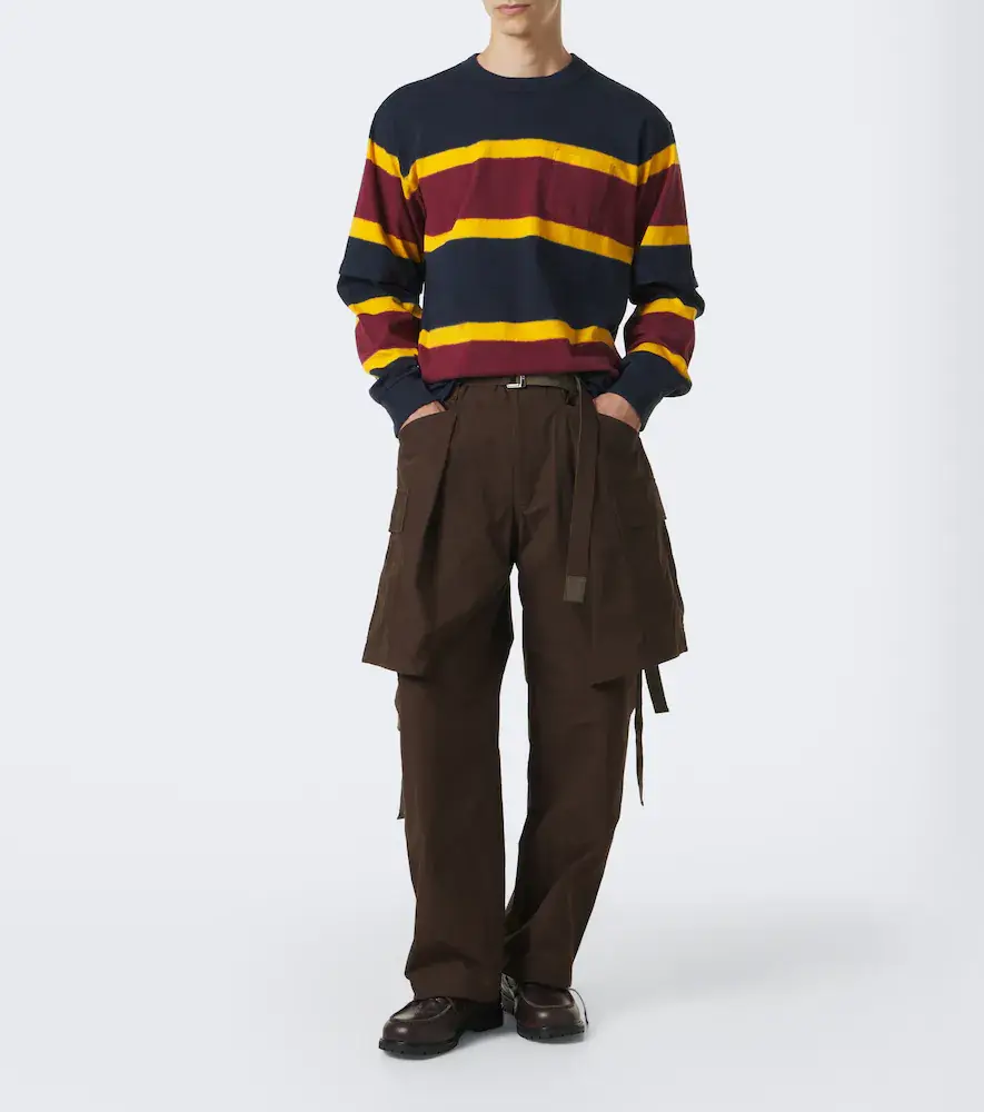 Sacai Striped cotton jersey sweatshirt | Thumbnail 3 Sacai Striped cotton jersey sweatshirt | Thumbnail 3