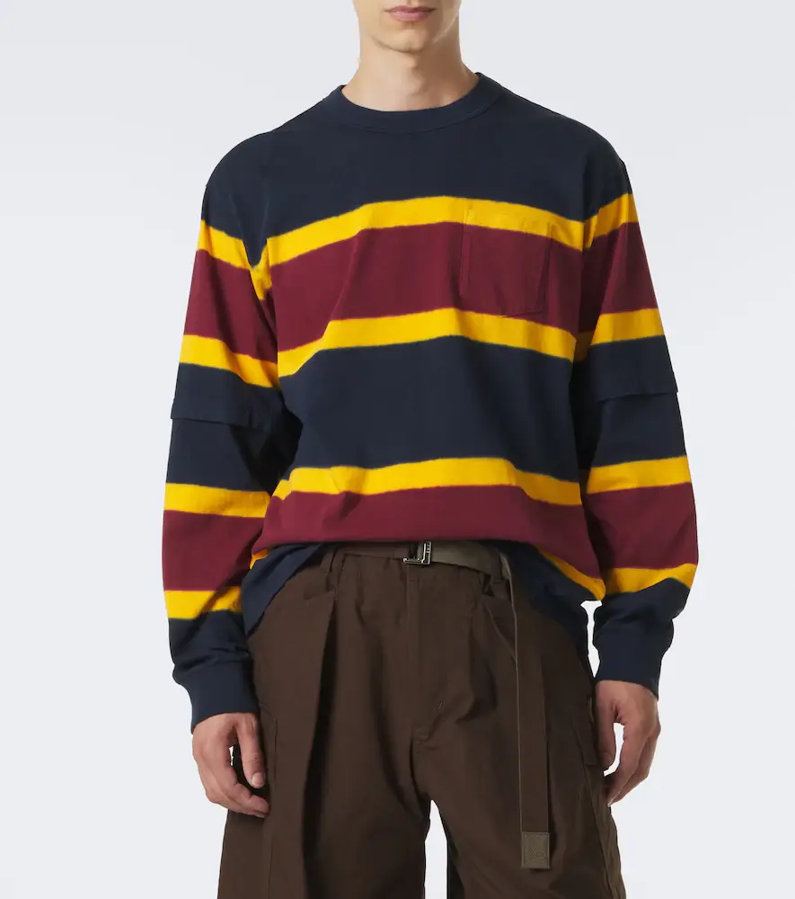 Sacai Striped cotton jersey sweatshirt | Thumbnail 4 Sacai Striped cotton jersey sweatshirt | Thumbnail 4