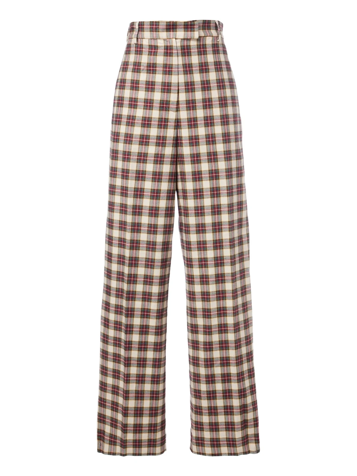 Dries Van Noten Plaid cotton flannel wide-leg pants