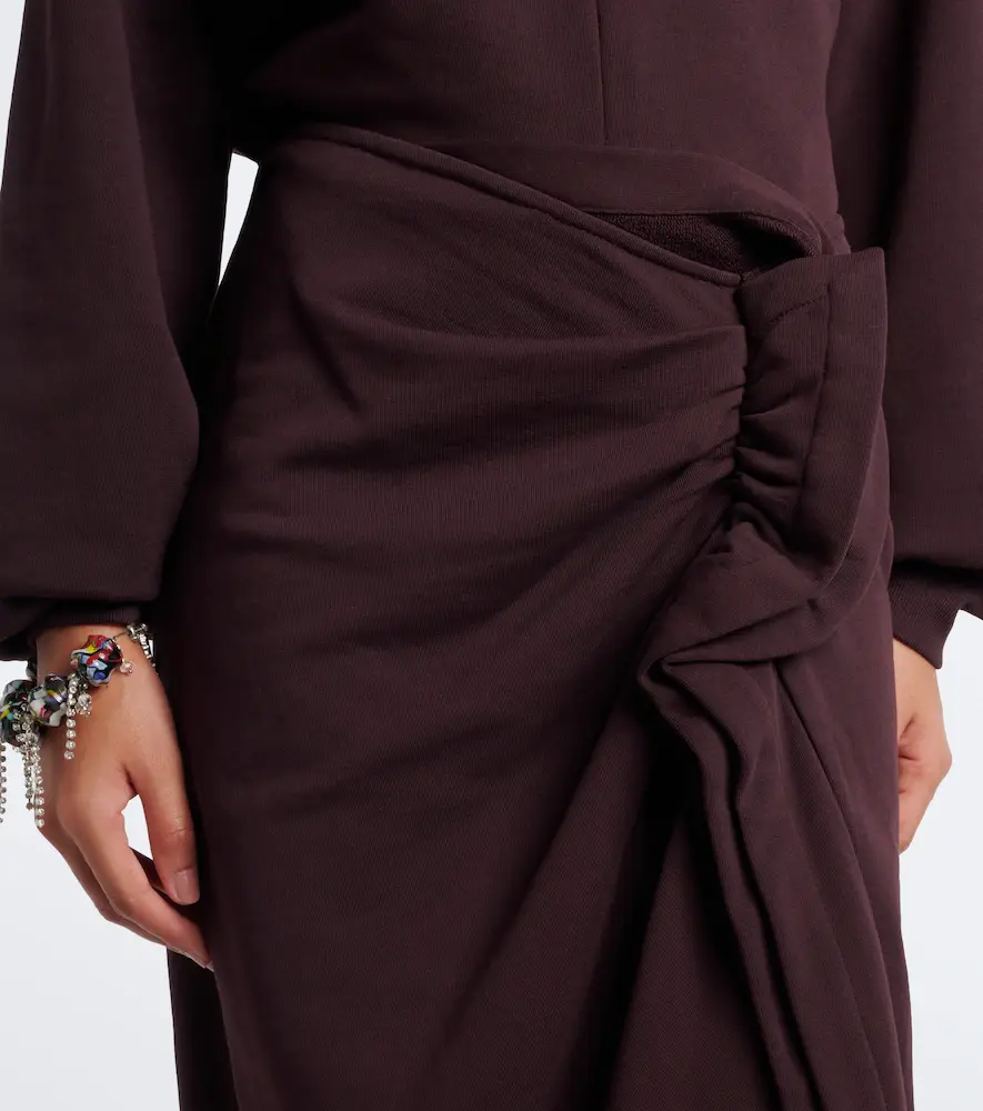 Dries Van Noten Ruffled cotton jersey midi skirt | Thumbnail 2