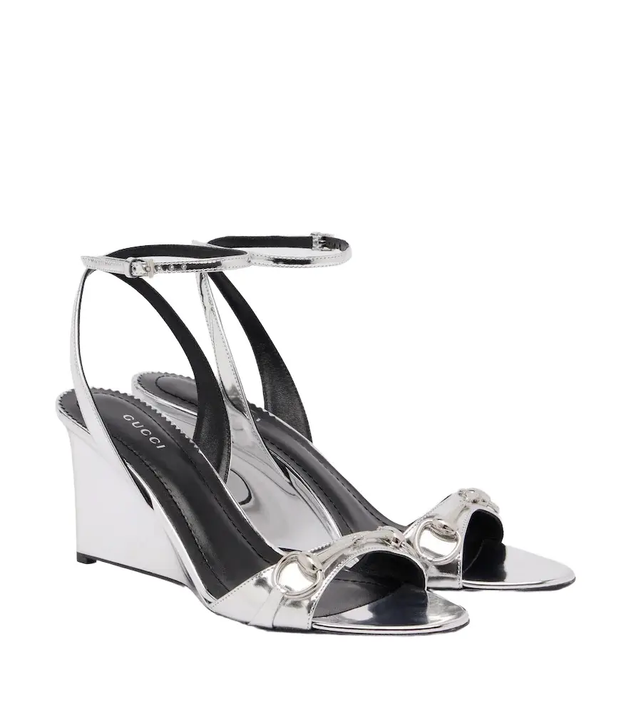 Gucci Donna leather wedge sandals | Image 1 Gucci Donna leather wedge sandals | Image 1
