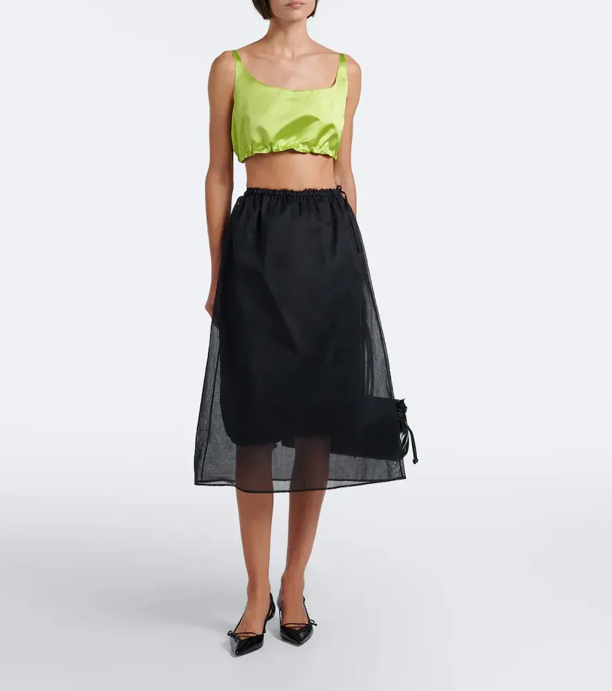 Prada Silk duchesse crop top | Thumbnail 2