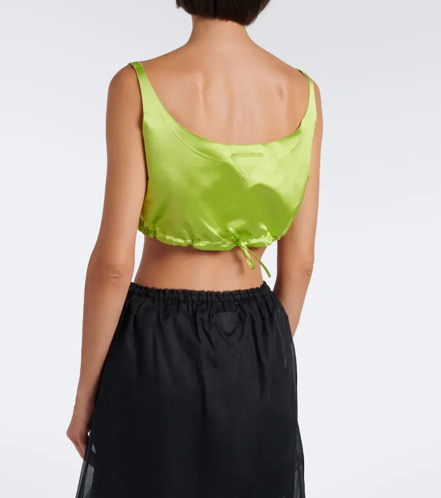 Prada Silk duchesse crop top | Thumbnail 4