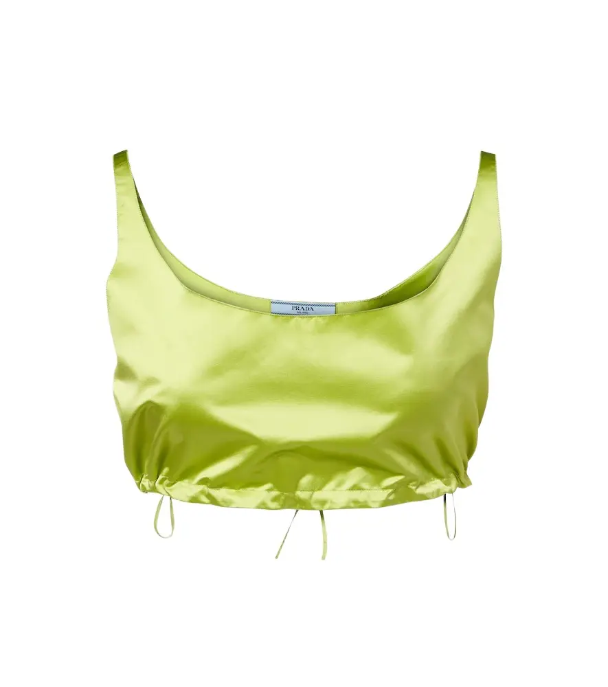 Prada Silk duchesse crop top