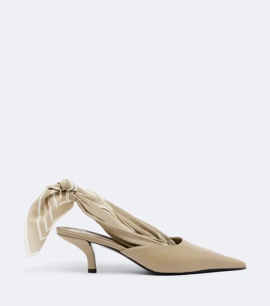 TOTEME Scarf leather slingback pumps | Thumbnail 3 TOTEME Scarf leather slingback pumps | Thumbnail 3