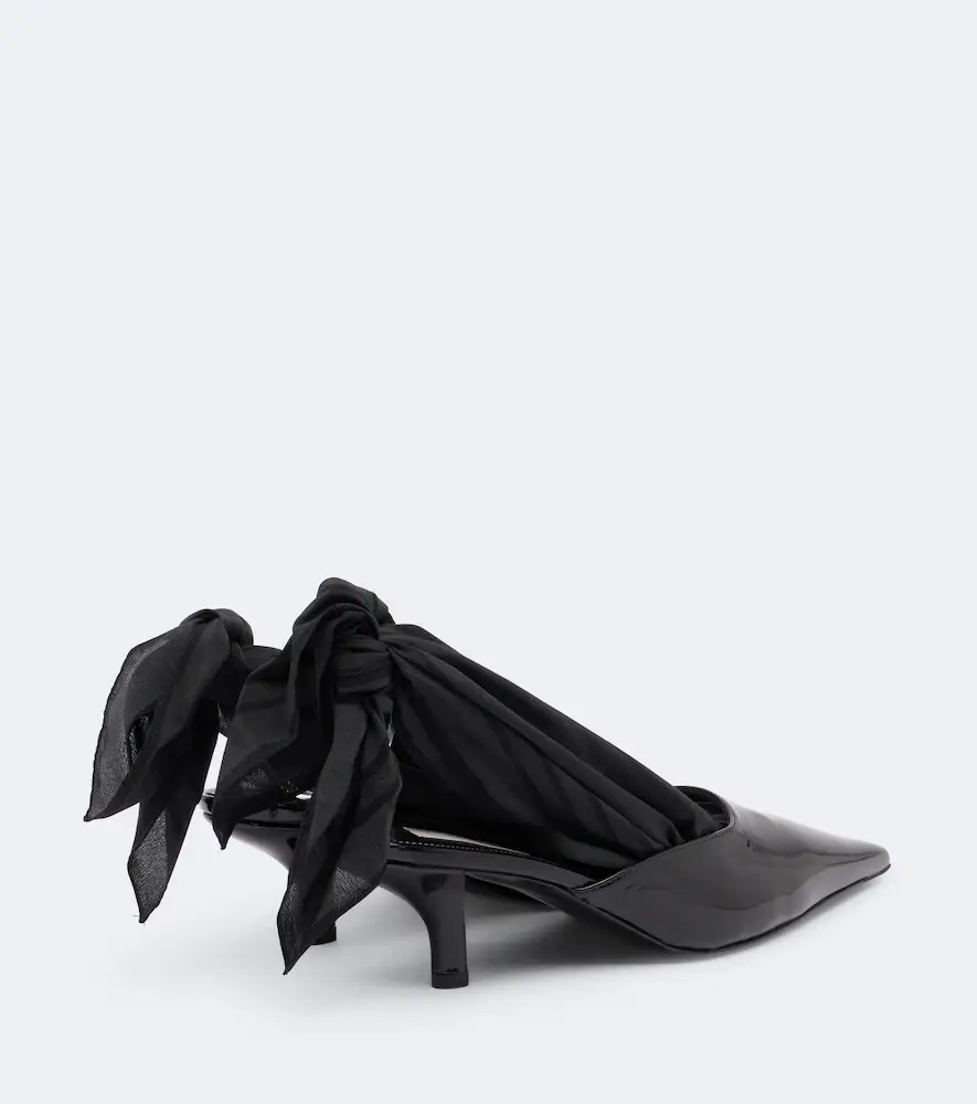 TOTEME Scarf patent leather slingback pumps | Thumbnail 2