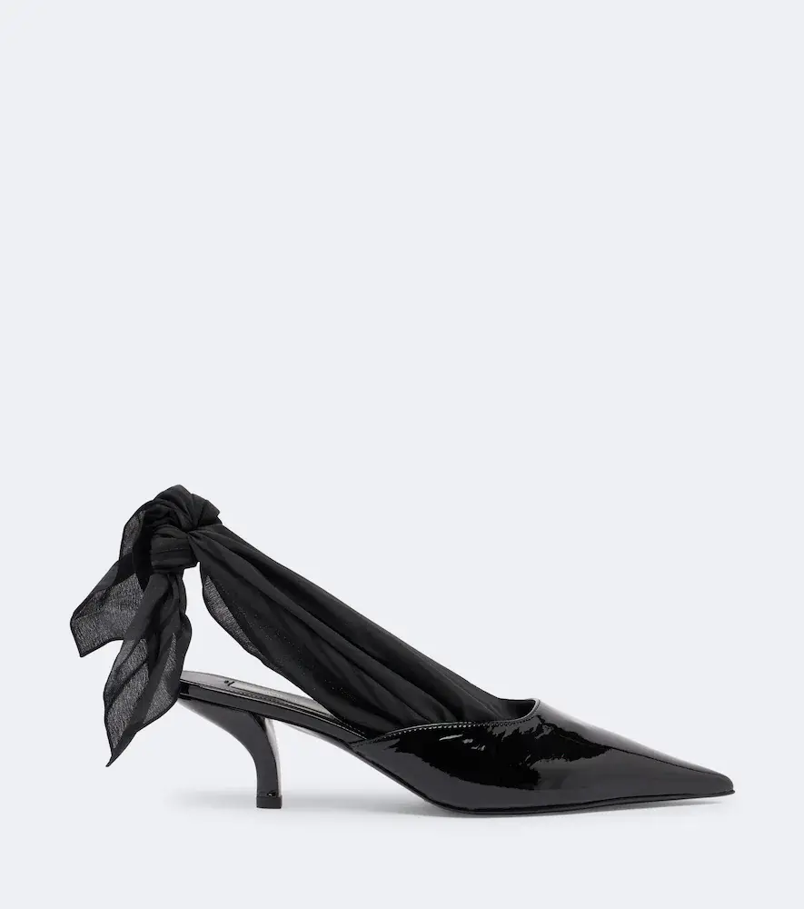 TOTEME Scarf patent leather slingback pumps | Thumbnail 4