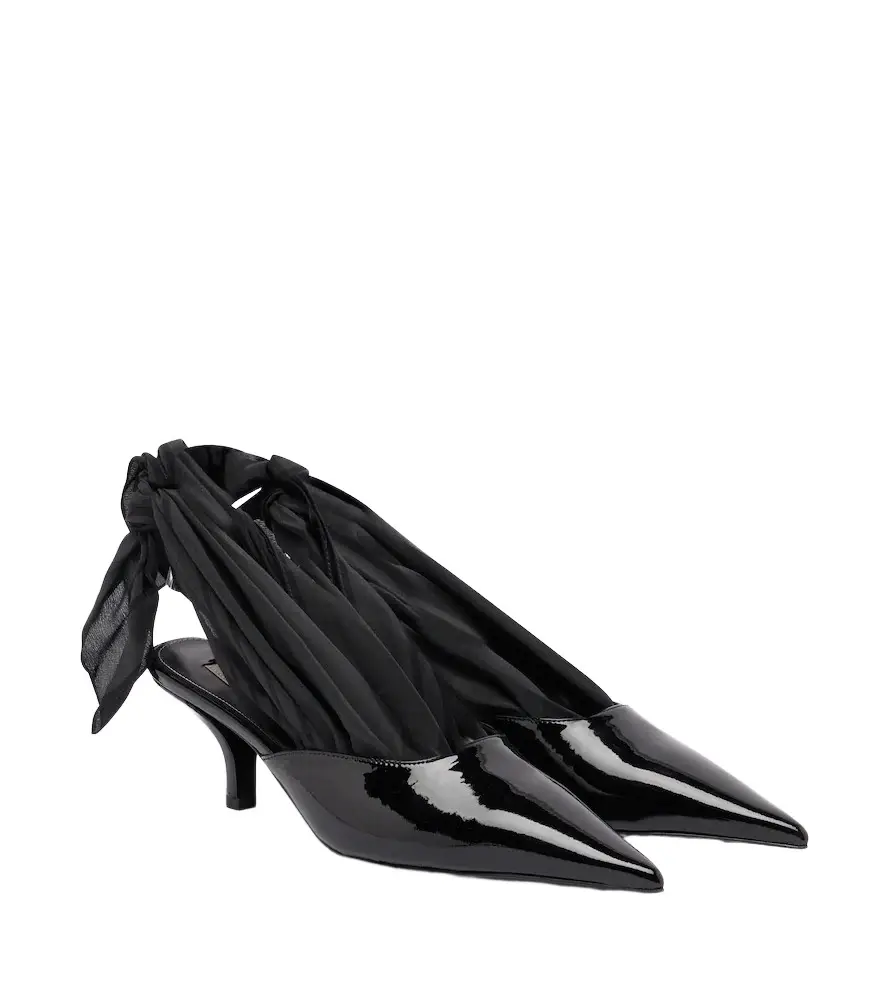 Toteme Scarf patent leather slingback pumps | Image 1 Toteme Scarf patent leather slingback pumps | Image 1